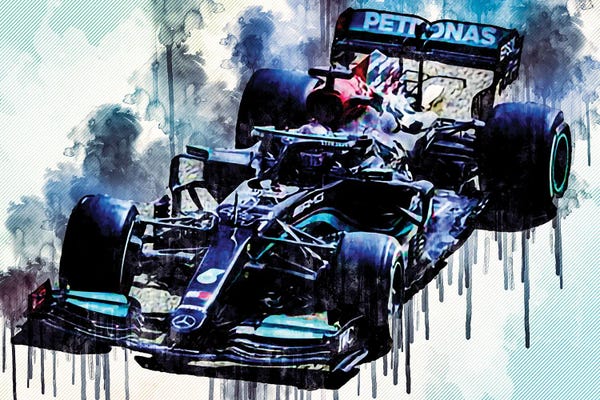 Automobiles: Lewis Hamilton 2021 Mercedes-Amg F1 W12 Mercedes-Amg Petronas Formula One Team British Racing Drivers Formula 1 by Sissy Angelastro
