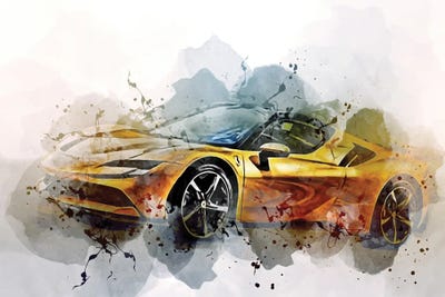 Ferrari Sf90 Spider Supercars 2022 by Sissy Angelastro framed canvas print