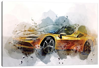 Ferrari Sf90 Spider Supercars 2022 Canvas Art Print - Sissy Angelastro