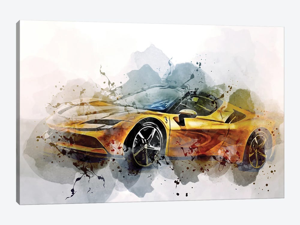 Ferrari Sf90 Spider Supercars 2022 by Sissy Angelastro 1-piece Canvas Print
