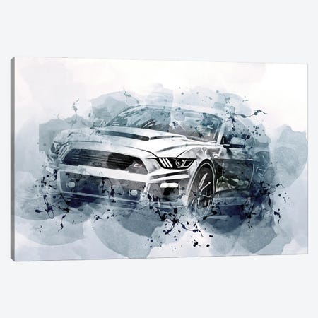 Ford Mustang S550 Exterior White Sports Coupe Canvas Print #SSY1222} by Sissy Angelastro Canvas Print