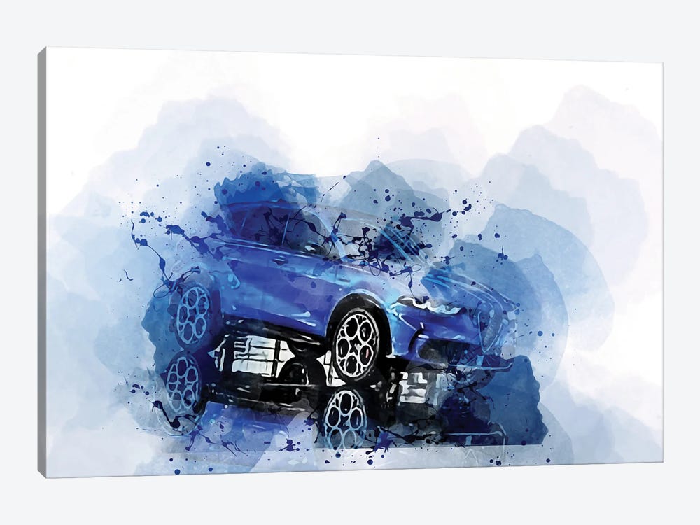 2023 Alfa Romeo Tonale Exterior Blue Suv by Sissy Angelastro 1-piece Canvas Print