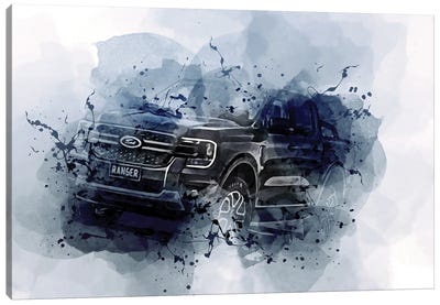 2023 Ford Ranger Sport Exterior Australian Version Canvas Art Print - Sissy Angelastro