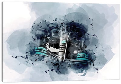 2022 Mercedes-Amg F1 W13 E F1 Racing Cars Canvas Art Print - Sissy Angelastro