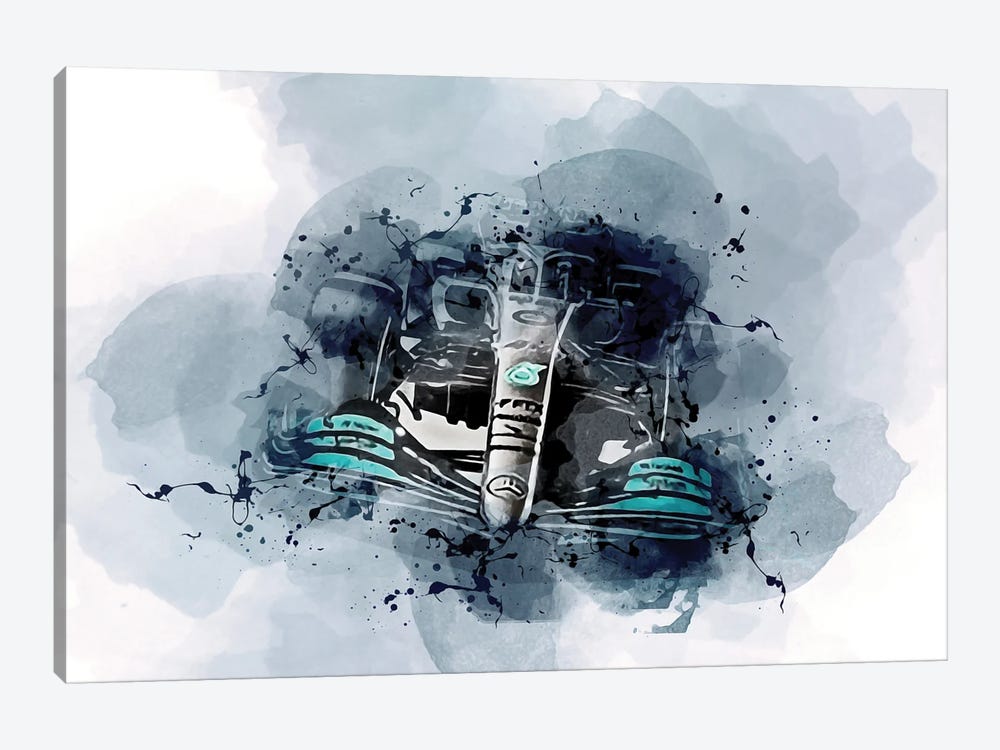 2022 Mercedes-Amg F1 W13 E F1 Racing Cars by Sissy Angelastro 1-piece Canvas Print