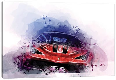 Ferrari 458 1talia Supercars 2015 Canvas Art Print - Sissy Angelastro