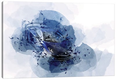 Lamborghini Aventador Exterior Blue Canvas Art Print - Sissy Angelastro