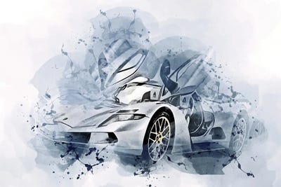 Aspark Owl 2022 Hypercar Exterior Silver by Sissy Angelastro canvas print