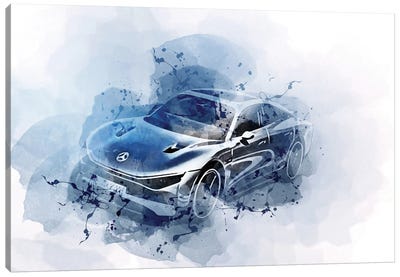 Mercedes-Benz Vision Eqxx 2022 Canvas Art Print - Sissy Angelastro