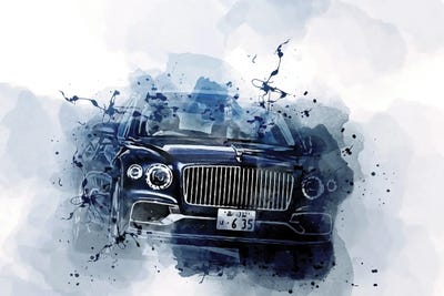 Bentley Flying Spur First 2020 by Sissy Angelastro framed wall art