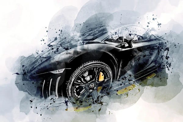 Lamborghini: Lamborghini Gallardo Supercars Street Monochrome by Sissy Angelastro