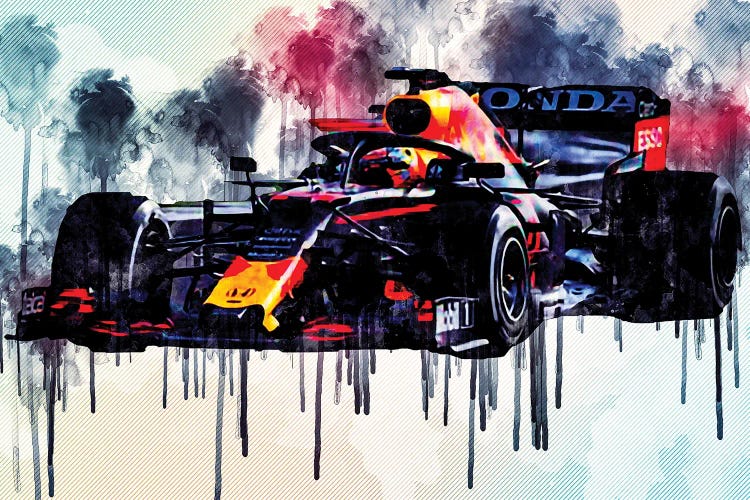 Max Verstappen Red Bull Racing Rb16B Raceway 2021 F1 Cars Formula 1 Rb16B On Track Red Bull Racing Honda