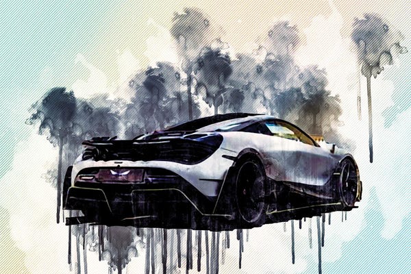McLaren: Mclaren 720S Mansory First Edition Hypercar Rear View Exterior Tuning 720S British Sports Cars by Sissy Angelastro