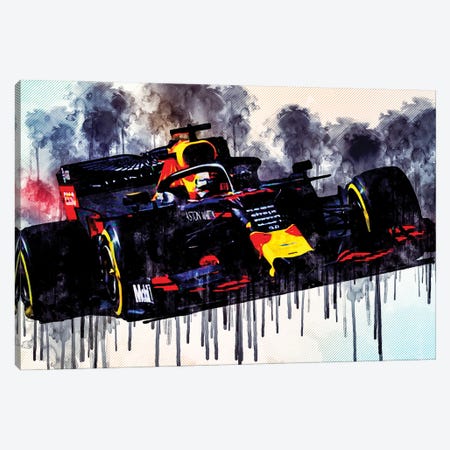 Max Verstappen 2019 Red Bull Rb15 Raceway Formula 1 F1 2019 New Rb15 Cars Red Bull Racing Canvas Print #SSY130} by Sissy Angelastro Canvas Art Print
