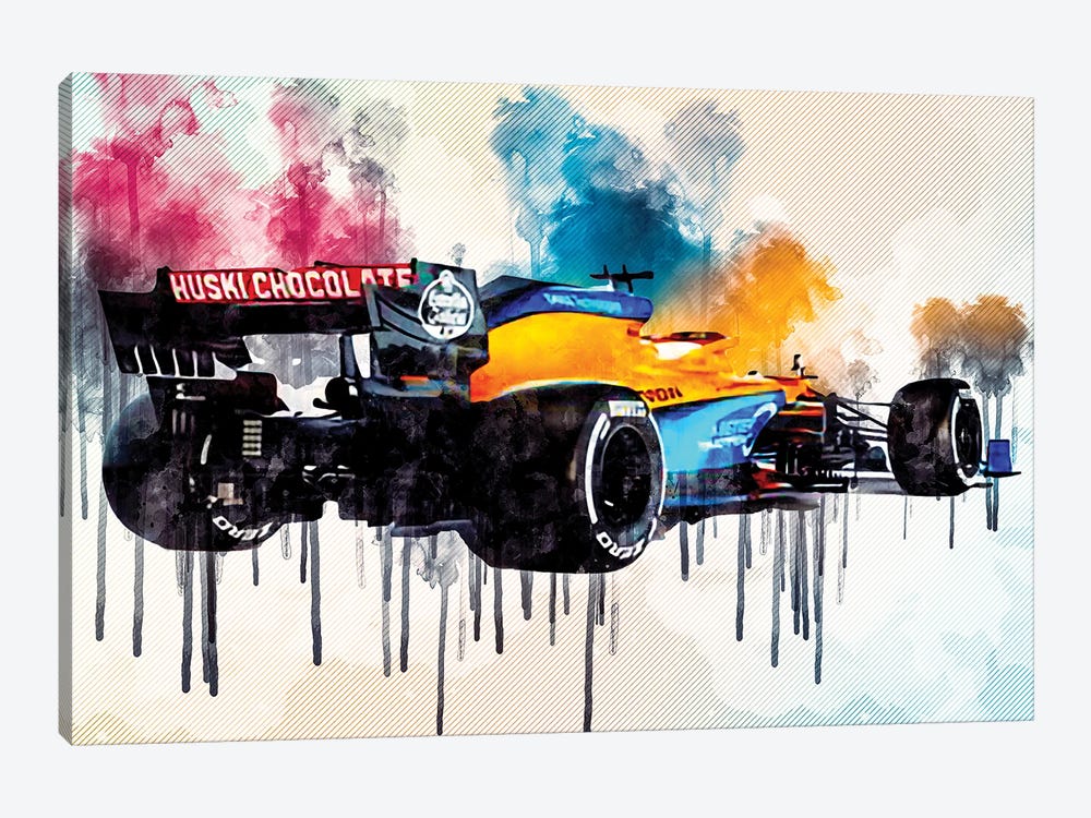 Mclaren Mcl35 Back View 2020 F1 Cars S - Canvas Art | Sissy Angelastro