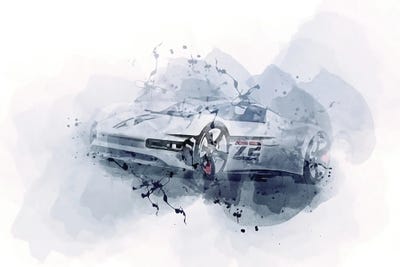 2021 Porsche Vision Gran Turismo Exterior Race Car by Sissy Angelastro canvas print