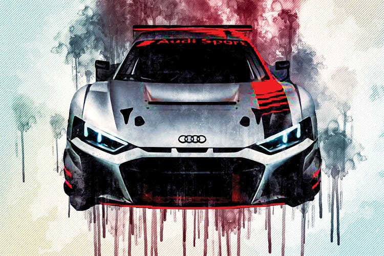 2020 Audi R8 Lms Gt4 Front View by Sissy Angelastro wall art