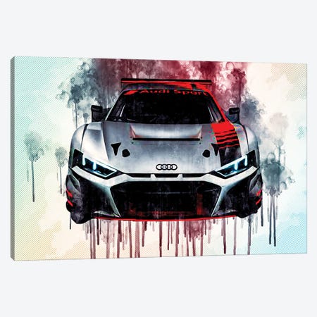 2020 Audi R8 Lms Gt4 Front View Canvas Print #SSY13} by Sissy Angelastro Canvas Art