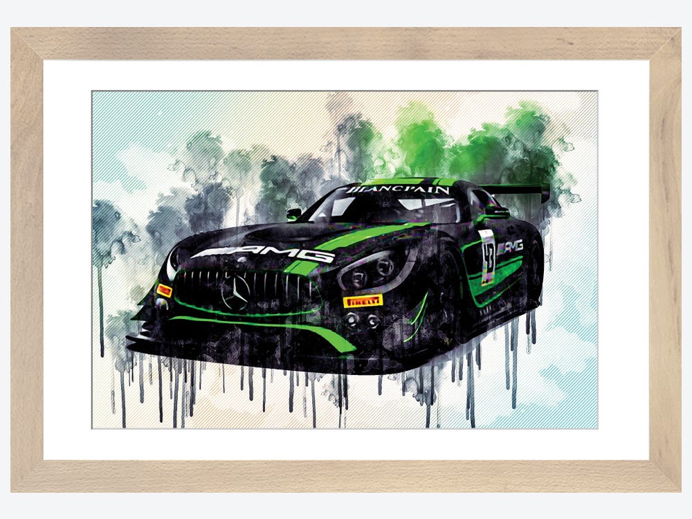 Wall Art Print Mercedes AMG GTR Car Poster