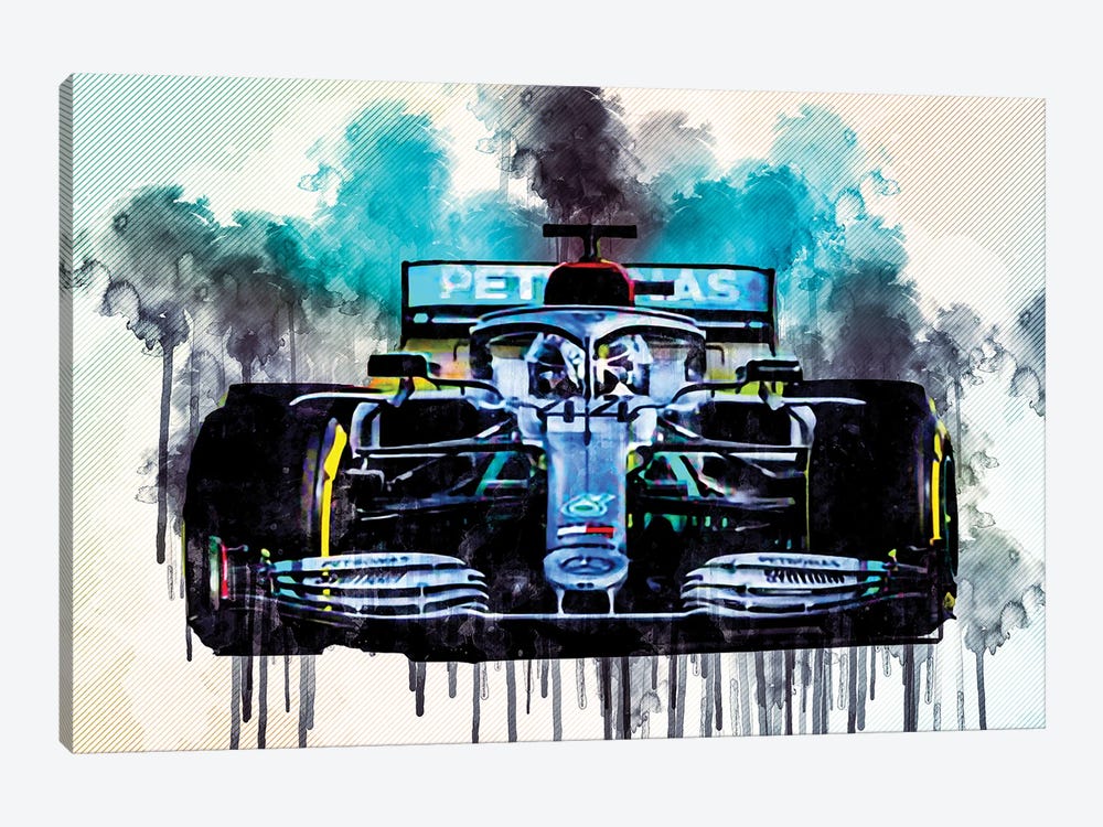 Mercedes-Amg F1 W11 Eq Performance Close-Up Lewis Hamilton 2020 F1 Cars Raceway Formula 1 by Sissy Angelastro 1-piece Canvas Artwork