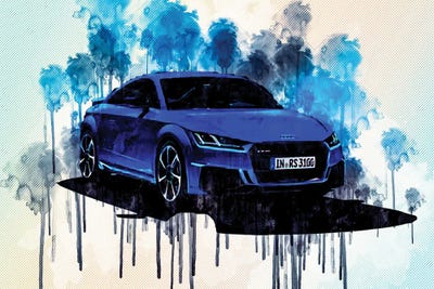 2020 Audi TT RS Blue Sports by Sissy Angelastro canvas print