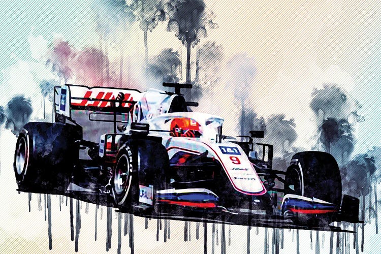 Nikita Mazepin 2021 Haas Vf-21 Haas F1 Team Russian Racing Drivers Formula 1 by Sissy Angelastro wall art