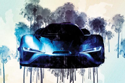 Nio Ep9 2019 Front View Exterior Hypercar Luxury by Sissy Angelastro canvas print