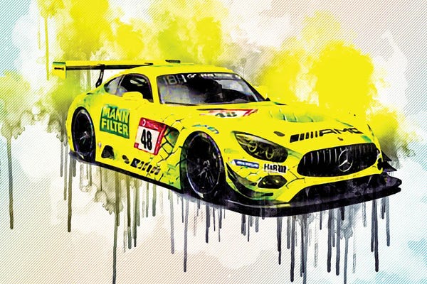 Mercedes-Benz: Mercedes-Amg Gt3 2019 Racing Car German Sports Cars Team Mann-Filter Adac Gt Masters Christian Hohenadel Lance David Arnold Raf by Sissy Angelastro