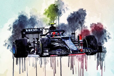 Pierre Gasly Alphatauri At02 2021 F1 Cars Formula 1 Sportscars by Sissy Angelastro canvas print