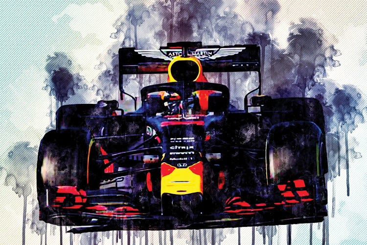 Pierre Gasly Red Bull Rb15 Raceway 2019 F1 Cars Formula 1 Aston Martin Red Bull by Sissy Angelastro wall art