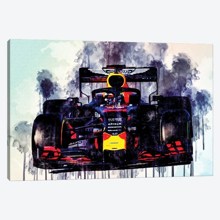 Pierre Gasly Red Bull Rb15 Raceway 2019 F1 Cars Formula 1 Aston Martin Red Bull Canvas Print #SSY157} by Sissy Angelastro Canvas Wall Art