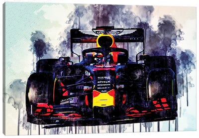 Pierre Gasly Red Bull Rb15 Raceway 2019 F1 Cars Formula 1 Aston Martin Red Bull Canvas Art Print - Sissy Angelastro