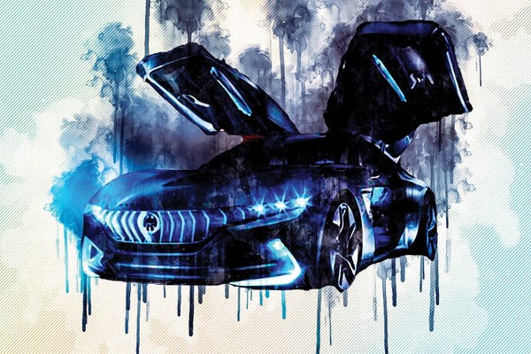 Lamborghini: Pininfarina Hk Gt Concept 2018 Gran Turismo Hybrid Kinetic Hypercar Lambo Doors Front View Exterior Sports Car by Sissy Angelastro