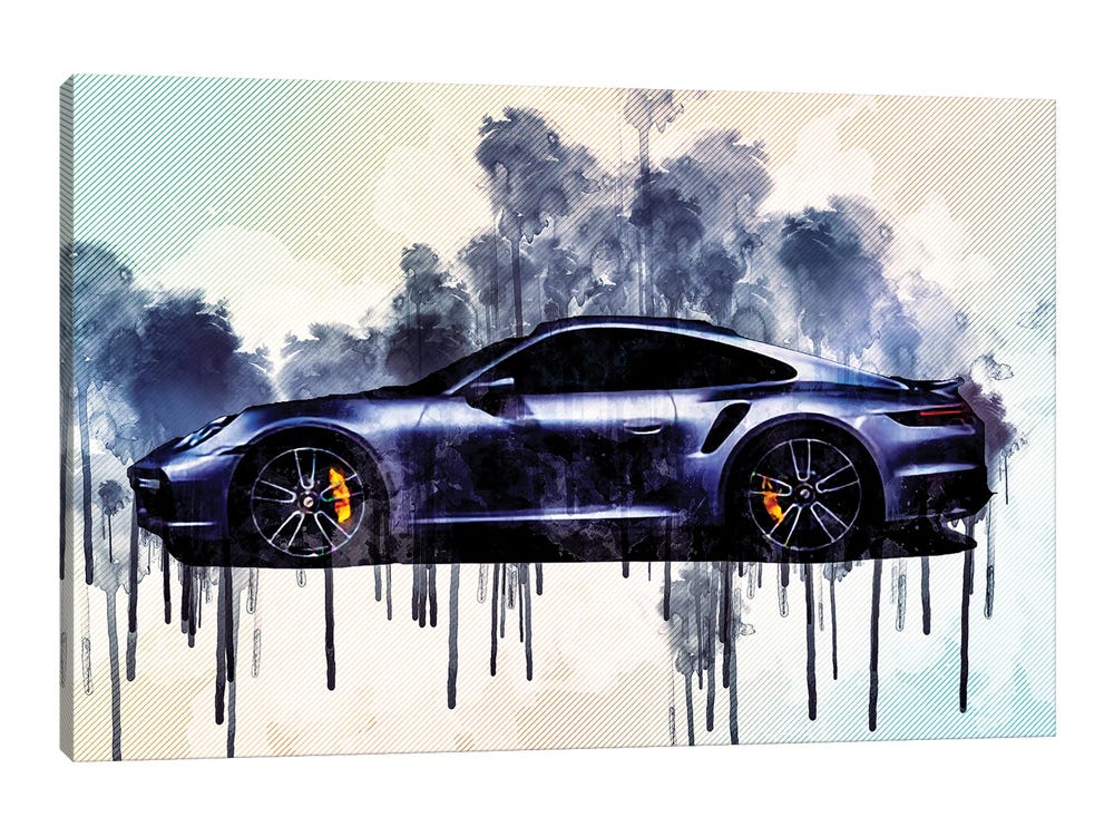 Original Double Sided Porsche Poster at