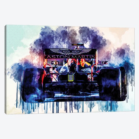 Red Bull Rb16 Back View Raceway 2020 F1 Cars Max Verstappen Formula 1 Bokeh Aston Martin Red Bull Racing Canvas Print #SSY167} by Sissy Angelastro Canvas Print