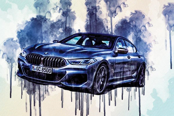 BMW: 2020 BMW 8-Series Gran Front View Gray by Sissy Angelastro