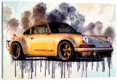 Singer Dls 2018 Porsche 911 Sports Tuning German Sports Cars Canvas Art Print - Sissy Angelastro