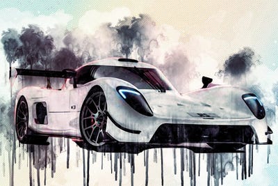 Ultima Rs 2019 Hypercar Sports Cars Powerful Cars Exterior Front View by Sissy Angelastro canvas print