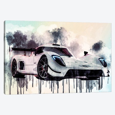 Ultima Rs 2019 Hypercar Sports Cars Powerful Cars Exterior Front View Canvas Print #SSY178} by Sissy Angelastro Canvas Art Print