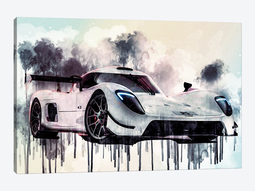 Ultima Rs 2019 Hypercar Sports Cars Powerful Cars Exterior Front View by Sissy Angelastro 1-piece Canvas Artwork