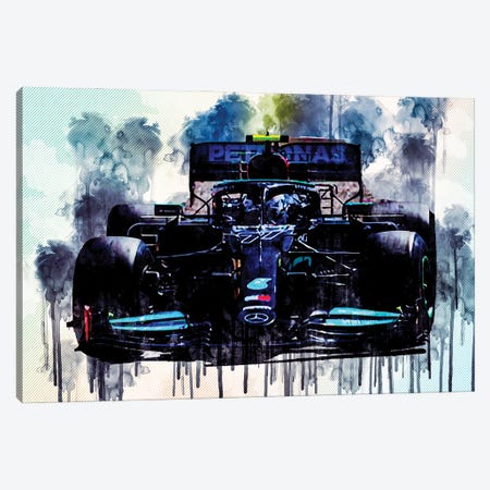 Valtteri Bottas Raceway 2021 Mercedes-Amg F1 W12 Mercedes-Amg Petronas Formula One Team British Racing Drivers Formula 1 F1 Canvas Print #SSY179} by Sissy Angelastro Canvas Art Print