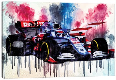 Williams Fw43 On Track Raceway 2020 F1 Cars Formula 1 Canvas Art Print - Art for Dad