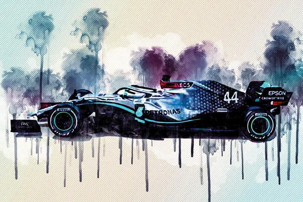 Mercedes-Benz: 2020 Mercedes-Amg F1 W11 Eq Performance Side View Exterior Formula 1 F1 Racing Car by Sissy Angelastro