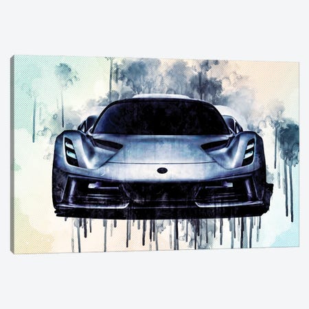 2020 Lotus Evija Front View Hypercar Canvas Print #SSY19} by Sissy Angelastro Canvas Art