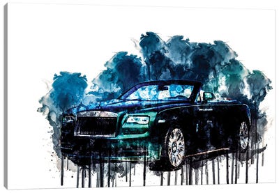 Rolls Royce Dawn Porto Cervo 2016 Canvas Art Print - Sissy Angelastro