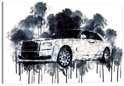 Rolls Royce Ghost Eternal Love 2016 Canvas Art Print - Sissy Angelastro