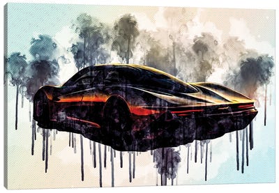 2020 Mclaren Speedtail Exterior Rear View Hypercar Canvas Art Print