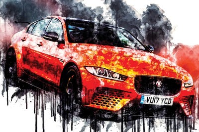 Car 2018 Jaguar XE SV by Sissy Angelastro canvas print