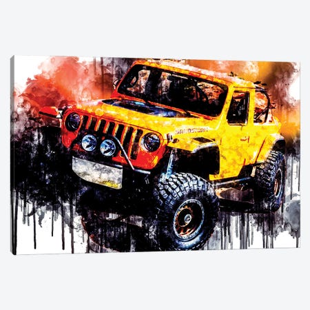 Car 2018 Jeep Sandstorm Concept Canvas Print #SSY212} by Sissy Angelastro Canvas Art