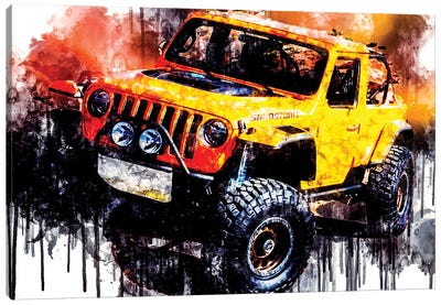 Car 2018 Jeep Sandstorm Concept Canvas Art Print
